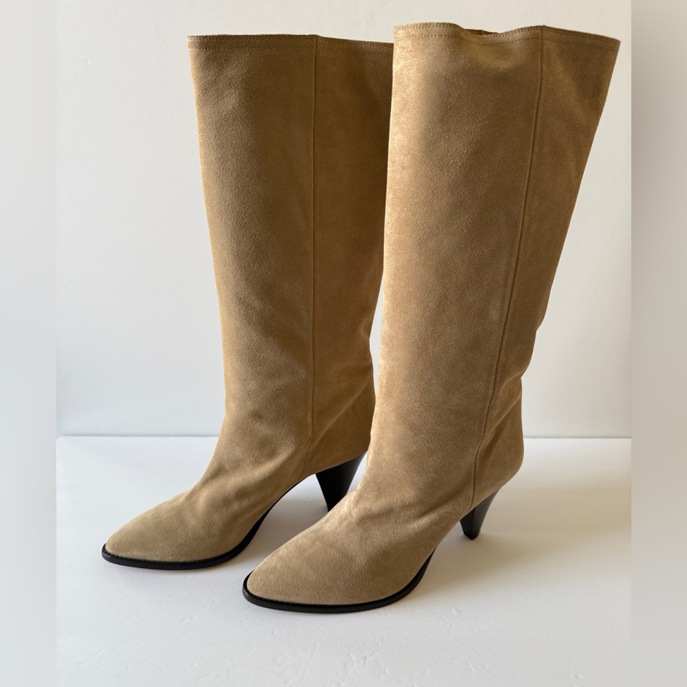 Isabel Marant Rouxy Suede Slouchy Boots Women’s Size 11 Beige/Tan- Free Shipping